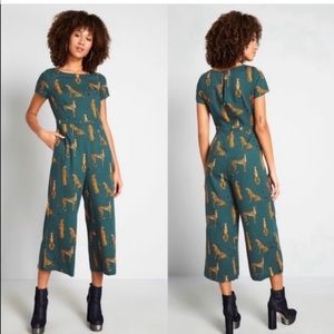 ModCloth Leopard Jumpsuit